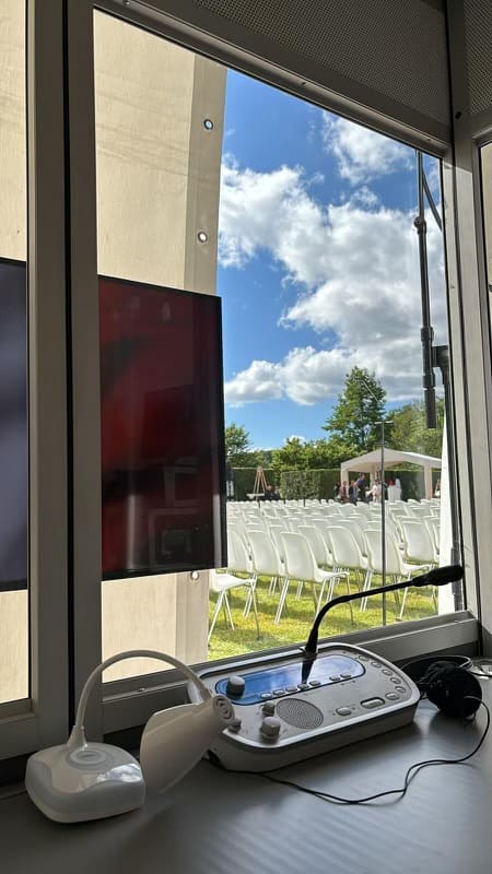 installation traduction avec écran de retour vidéo